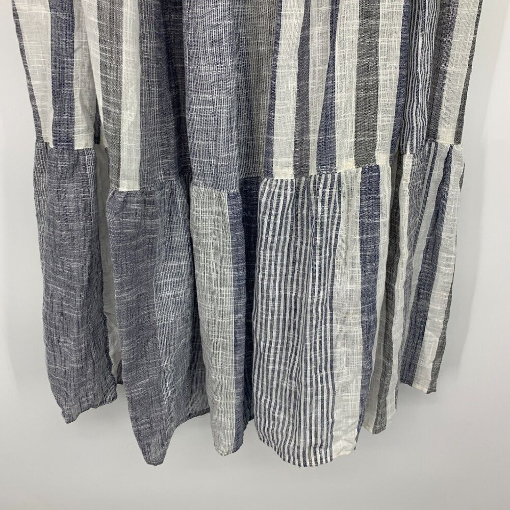 Angie Skirt Blue White Stripe Maxi Pull On Lined Boho NWT - Picture 11 of 11